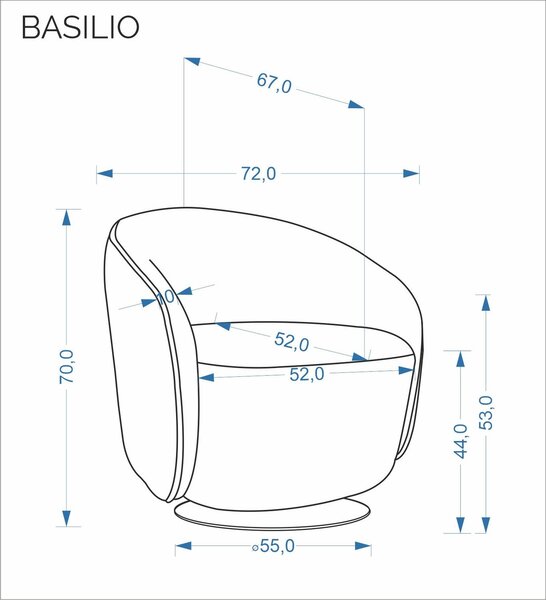 Basilio forgófotel (Szín: Barna)