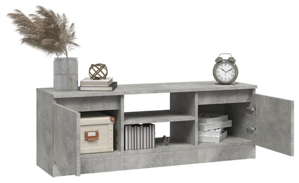 Betonszürke TV-szekrény ajtóval 102 x 30 x 36 cm