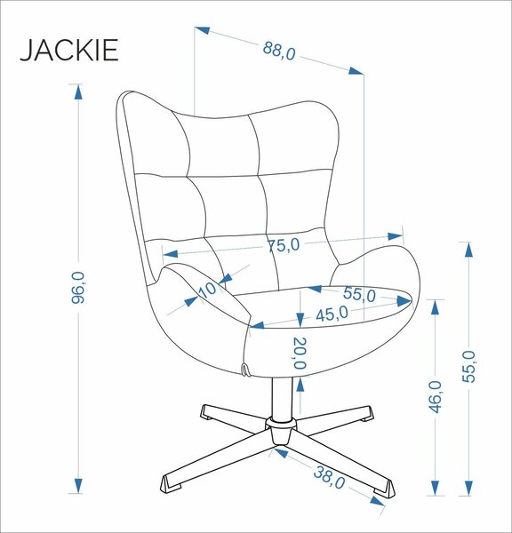 Jackie forgófotel (Szín: szürke)