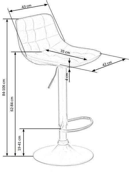 H95 CS bárszék – kasmír / világos bézs