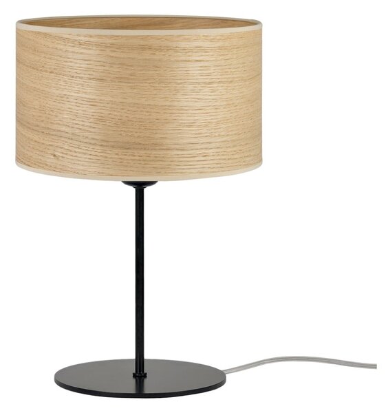 Tsuri S bézs asztali lámpa természetes furnérból, ⌀ 25 cm - Bulb Attack
