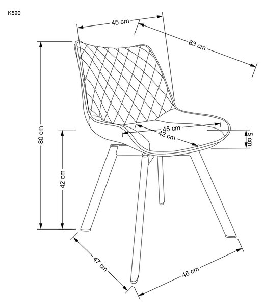 K520 CS forgatható szék – bézs / kasmír