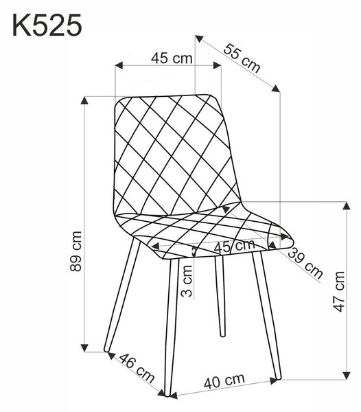K525 WD szék (Szín: szürke / natúr)