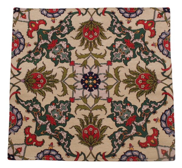 Krém díszpárna 45x45 – Keleti ornament
