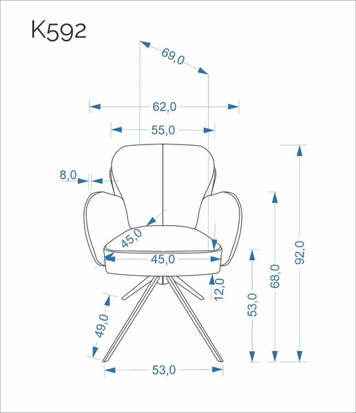 K592 CS forgatható szék – bézs / kasmír