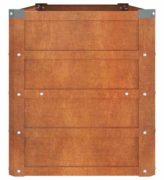 Rozsda színű corten acél kerti magaságyás 100 x 40 x 45 cm