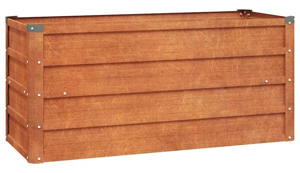 Rozsda színű corten acél kerti magaságyás 100 x 40 x 45 cm