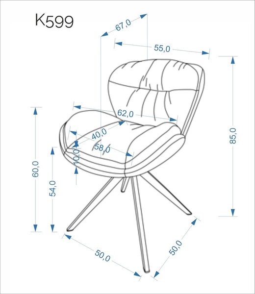K599 forgatható szék (Szín: szürke)