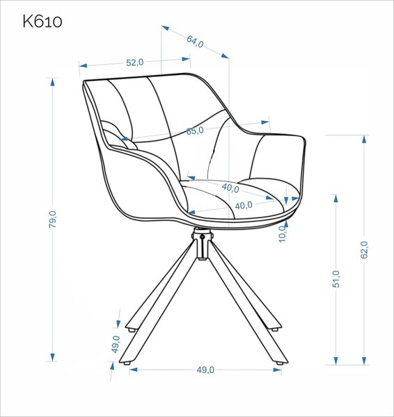 K610 forgatható szék (Szín: szürke)