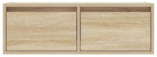 TV szekrény LED világítással sonoma tölgyfa 75x35,5x25 cm