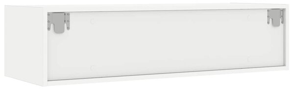TV szekrény LED világítással fehér 100X35,5x25 cm