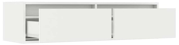 TV szekrény LED világítással fehér 100X35,5x25 cm