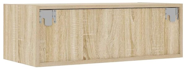 TV szekrény LED világítással sonoma tölgyfa 75x35,5x25 cm