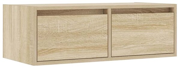 TV szekrény LED világítással sonoma tölgyfa 75x35,5x25 cm