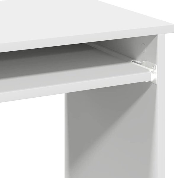 Fehér forgácslap íróasztal polcokkal 84x40x78 cm