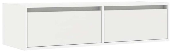 TV szekrény LED világítással fehér 100X35,5x25 cm