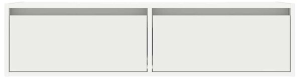 TV szekrény LED világítással fehér 100X35,5x25 cm