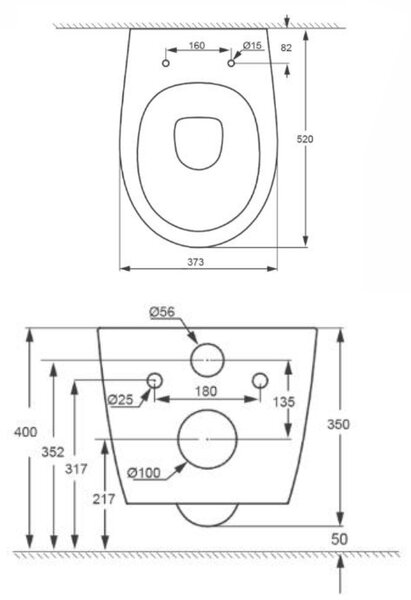 Welland Capri Tornado fali WC csésze + soft-close slim WC ülőke - bézs