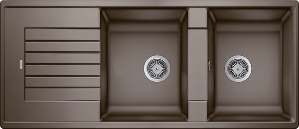 Blanco Zia 8 S, szilgránit mosogató 1160x500x190 mm, 2 kamrás, kávés, BLA-515602