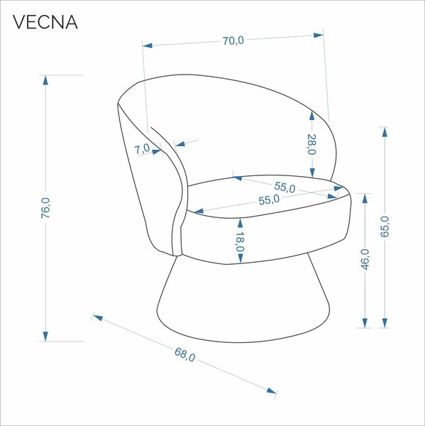 Vecna forgófotel (Szín: bézs)