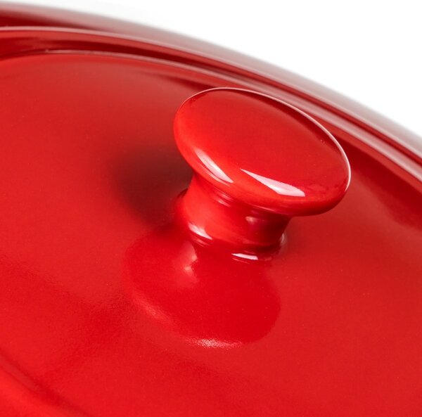 Banquet Culinaria Red kerek forma sütőedény fedéllel 3 l, 3 l