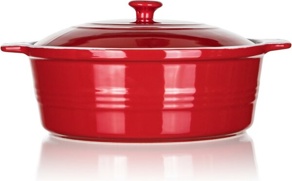 Banquet Culinaria Red kerek forma sütőedény fedéllel 3 l, 3 l