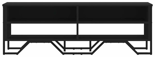Fekete szerelt fa TV-szekrény 122 x 34 x 41 cm