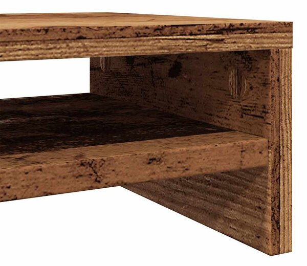 Régi fa forgácslap monitorállvány 42 x 24 x 13 cm