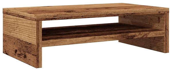 Régi fa forgácslap monitorállvány 42 x 24 x 13 cm
