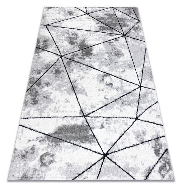 Modern COZY szőnyeg Polygons, Geometriai, háromszögek - Structural két szintű gyapjú szürke