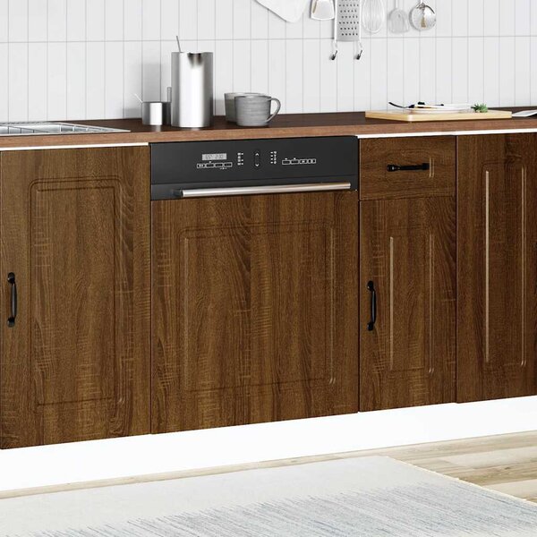 Mosogatógép panel Kalmar barna tölgy 60x1,5x57 cm műanyag fa