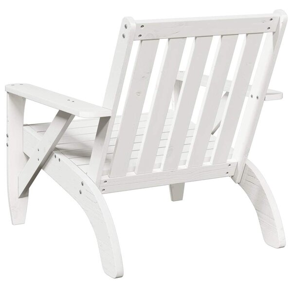 Kerti adirondack szék fehér 75x77x77 cm tömör fa fenyőfa
