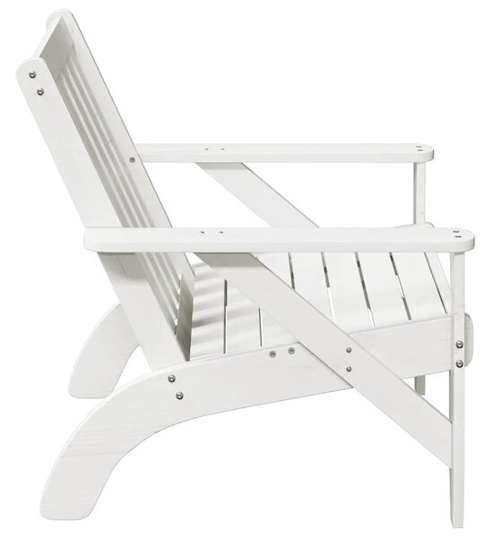 Kerti adirondack szék fehér 75x77x77 cm tömör fa fenyőfa