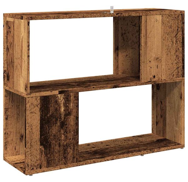 Antik fa színű térelválasztó könyvszekrény 80x24x63 cm