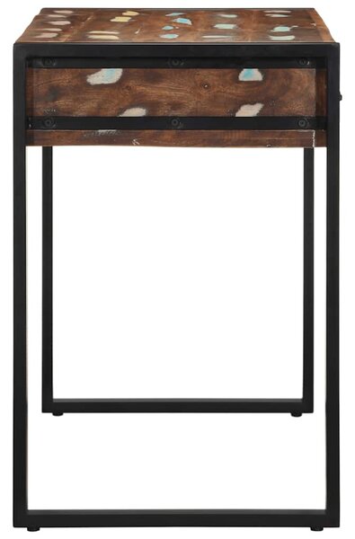 Íróasztal többszínű 100x50x75 cm tömörfa, újrahasznosított fa
