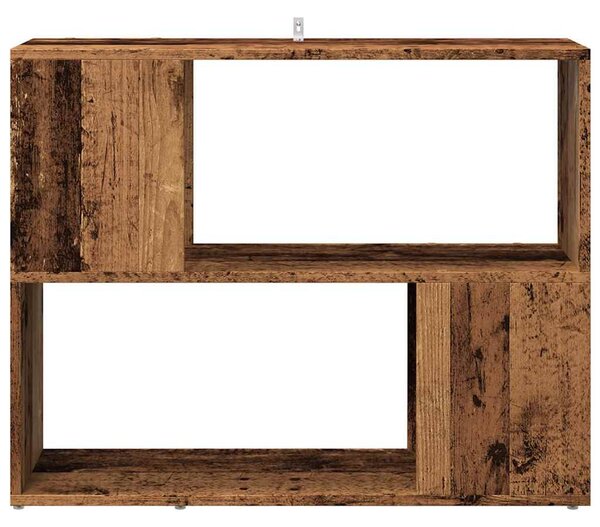 Antik fa színű térelválasztó könyvszekrény 80x24x63 cm