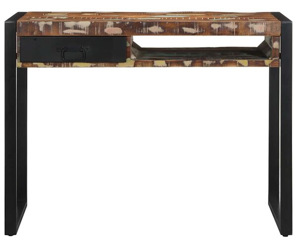 Íróasztal többszínű 100x50x75 cm tömörfa, újrahasznosított fa