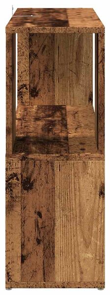 Antik fa színű térelválasztó könyvszekrény 80x24x63 cm