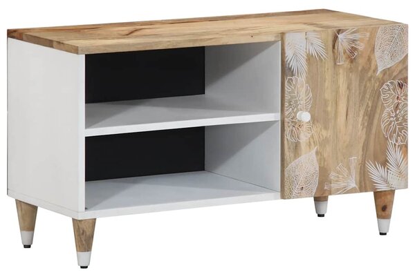 Tömör mangófa TV-szekrény 80x31,5x46 cm