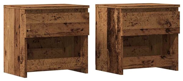 2 db antik fa forgácslap éjjeliszekrény 40 x 30 x 39 cm