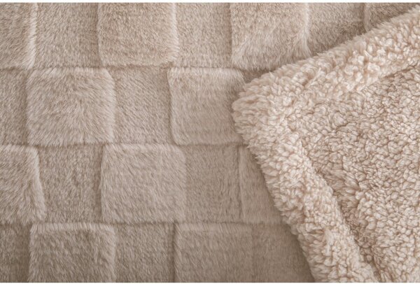 Bézs mikroplüss takaró 150x200 cm Rava – Tiseco Home Studio
