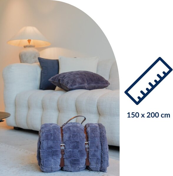 Barna mikroplüss takaró 150x200 cm Rava – Tiseco Home Studio