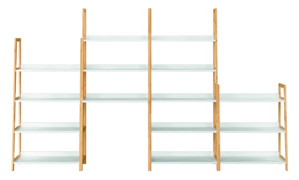 3 polcos állvány, fehér/természetes, KOEN TYP 1