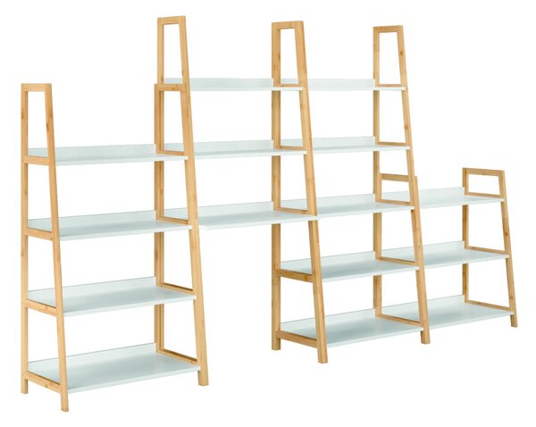 3 polcos állvány, fehér/természetes, KOEN TYP 1