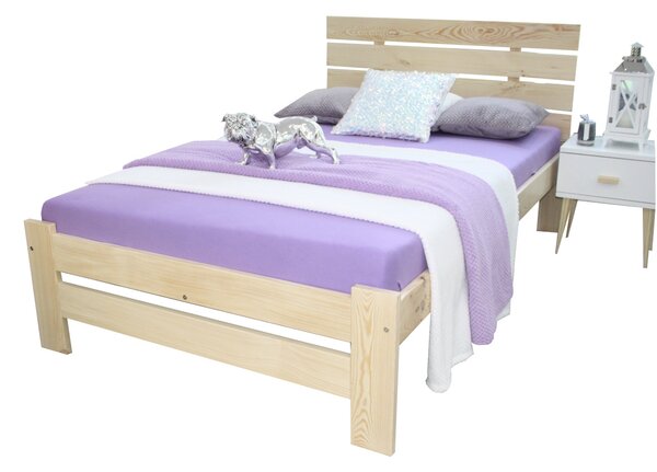 RISA ágy + ágyrács, 140x200, borovifenyő