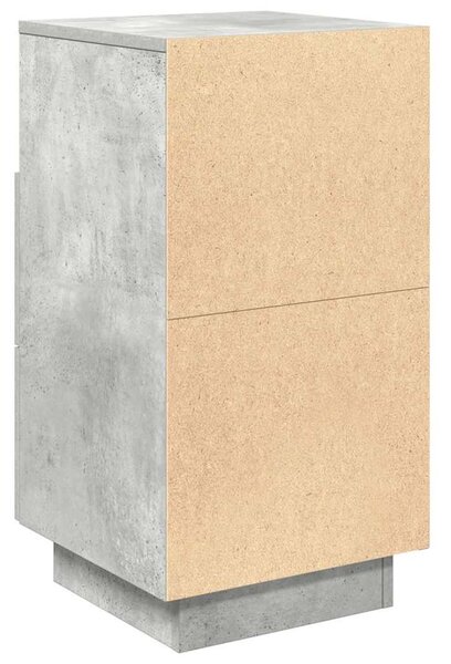 2 db betonszürke éjjeliszekrény 2 fiókkal 36x36x68 cm