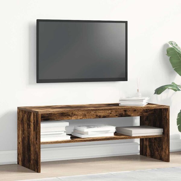 Füstös tölgy színű szerelt fa TV-szekrény 100 x 40 x 40 cm