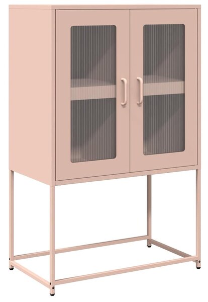 Highboard rózsaszín 68x39x107 cm Acél