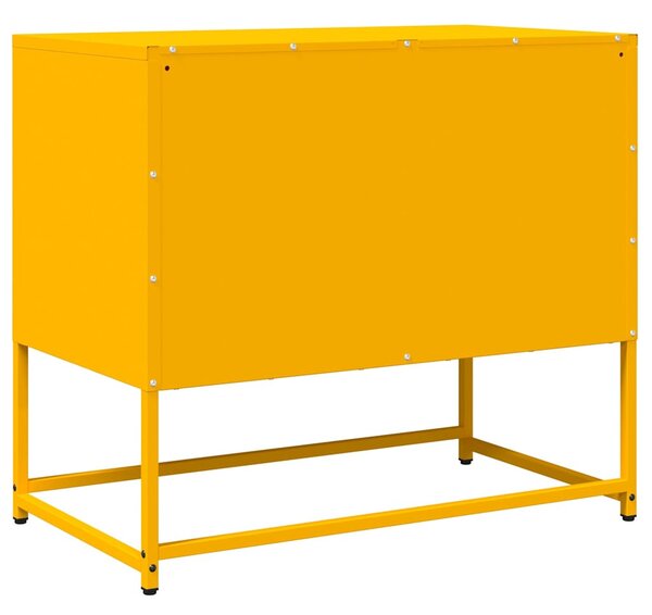 Mustársárga hidegen hengerelt acél TV-szekrény 68x39x60,5 cm