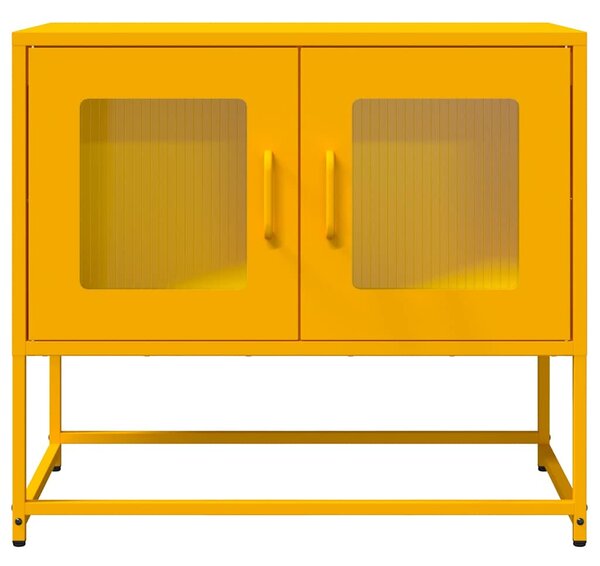 Mustársárga hidegen hengerelt acél TV-szekrény 68x39x60,5 cm